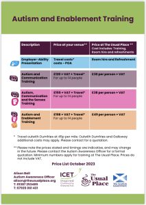 The Usual Place prices for training courses please click the image to download pdf version
